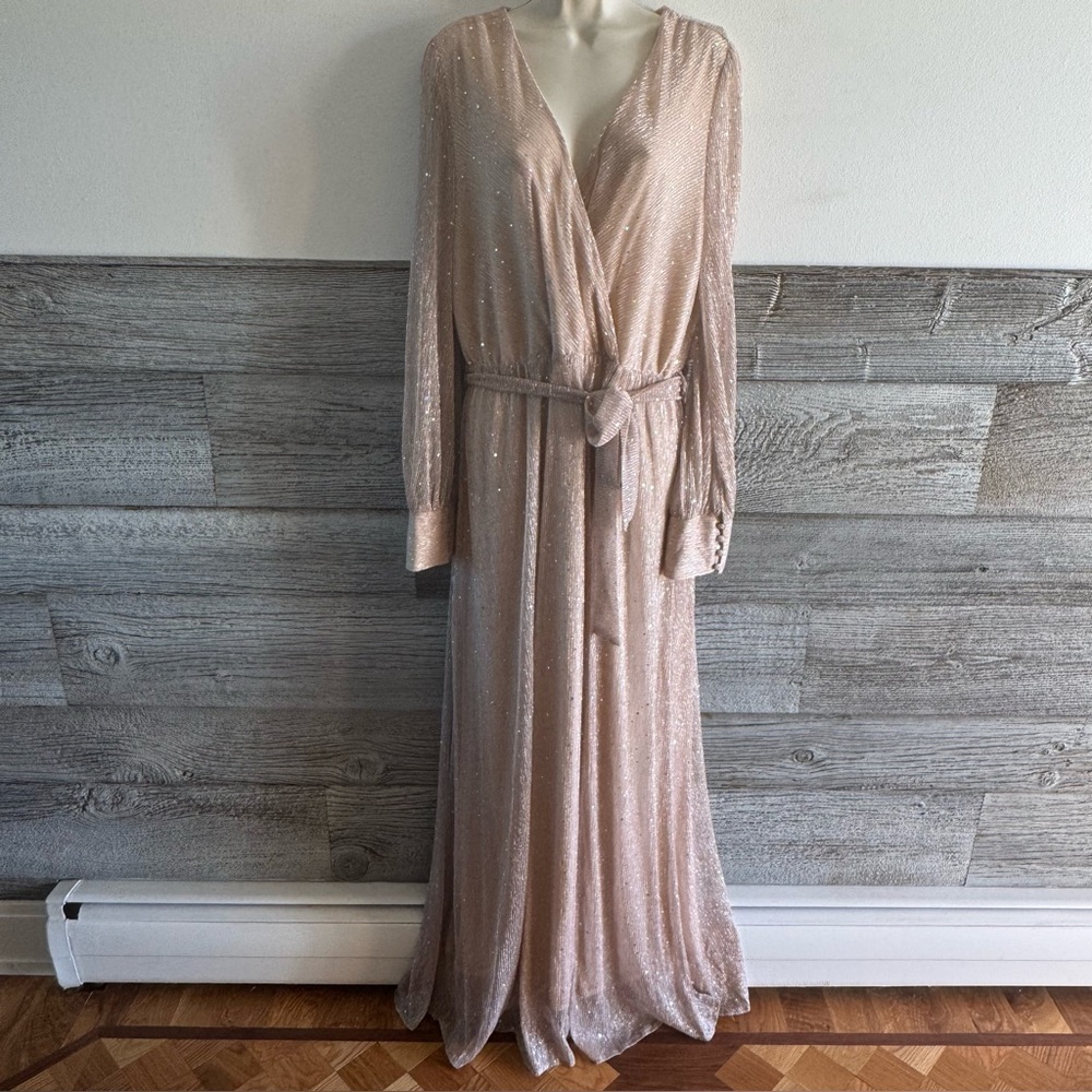Baltic Born Sequin Champagne Gold Maxi Dress XXL